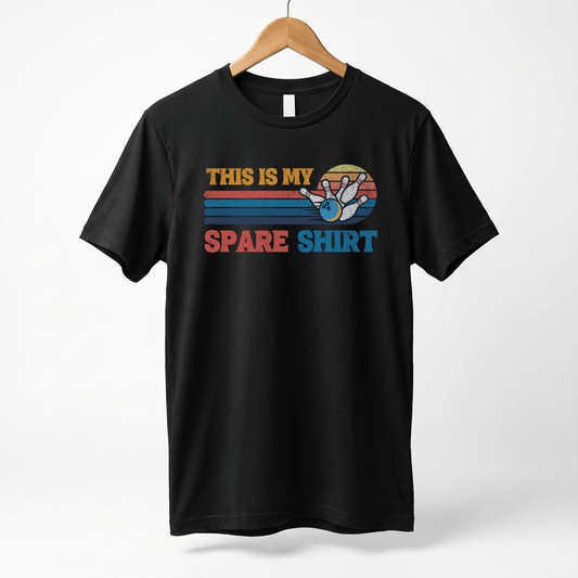 This Is My Spare Shirt Bowler Tee | Bowling Retro Logo