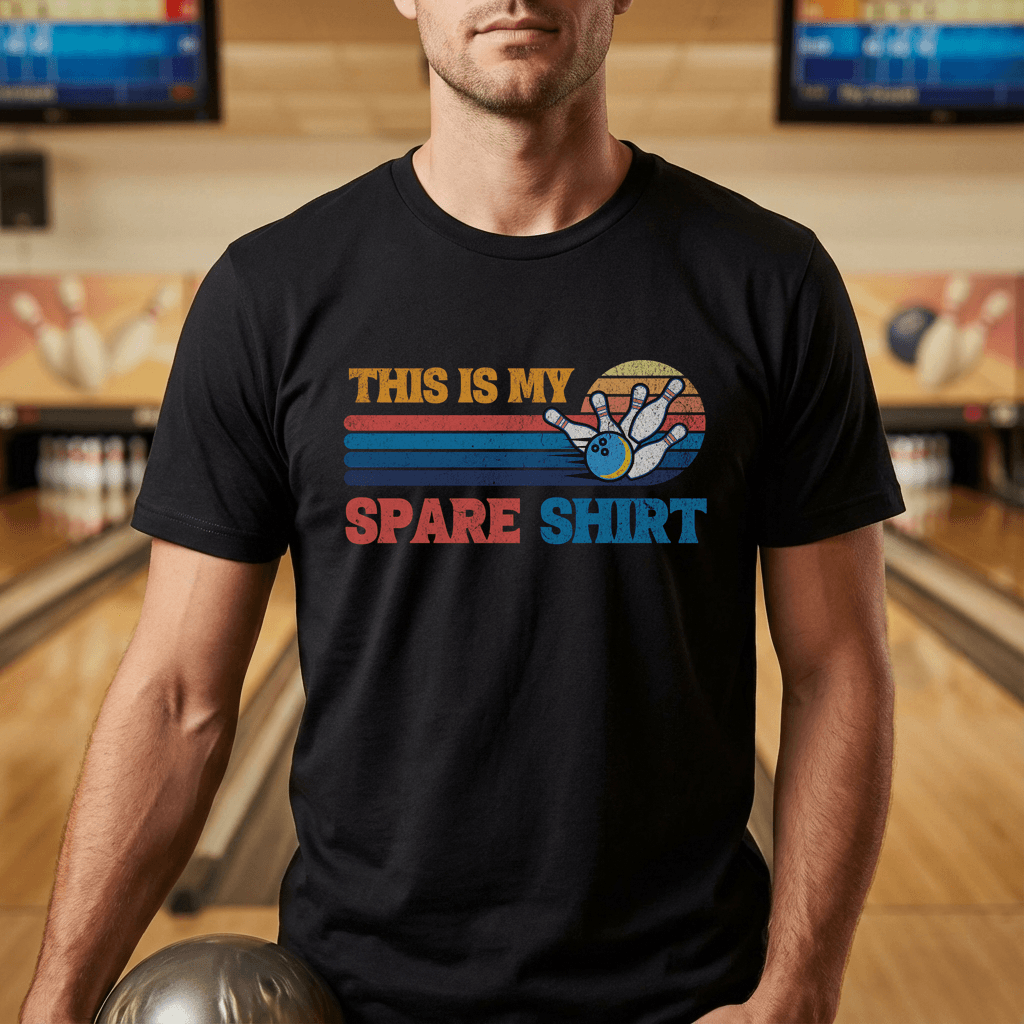 This Is My Spare Shirt Bowler Tee | Bowling Retro Logo