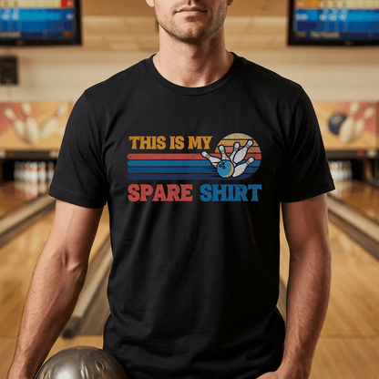 This Is My Spare Shirt Bowler Tee | Bowling Retro Logo