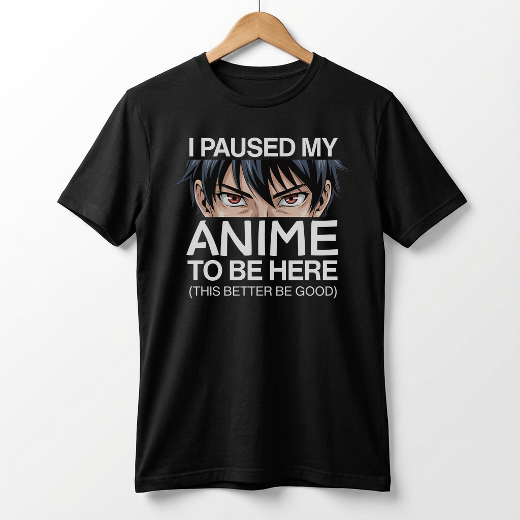 I Paused My Anime To Be Here Tee | Anime Otaku Shirt, Manga Culture