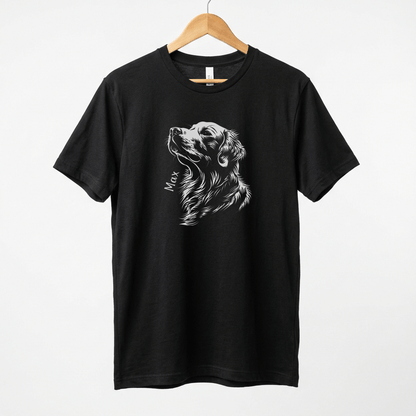 Personalised Golden Retriever Shirt, Gift for Golden Retriever Owner, Golden Retriever Tee, Unisex Softstyle T-Shirt