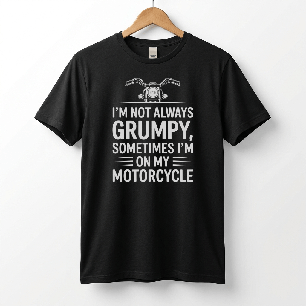 I'm Not Always Grumpy, Sometimes I'm On My Motorcycle T-Shirt | Biker Humor