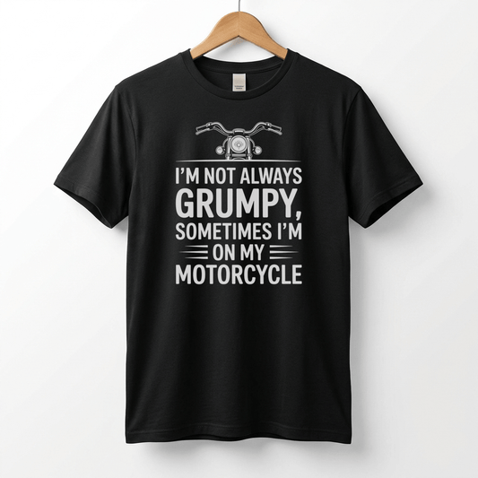 I'm Not Always Grumpy, Sometimes I'm On My Motorcycle T-Shirt | Biker Humor