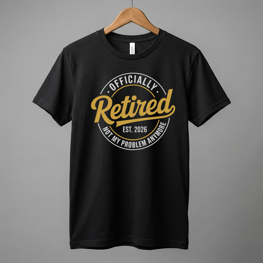 Officially Retired tee | Est. 2026, Not My Problem Anymore