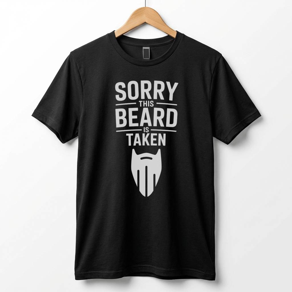 Sorry This Beard Is Taken T-Shirt | Beard Quote Tee, Funny Facial Hair Shirt