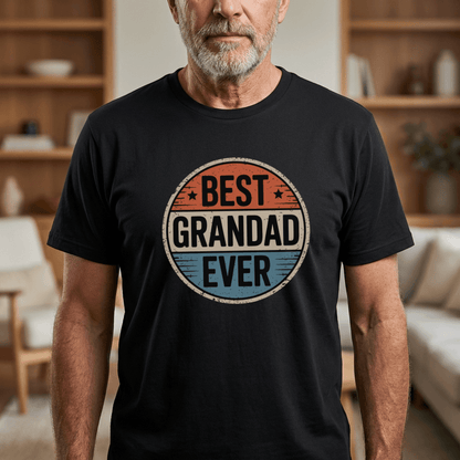 Best Grandad Ever Retro T-Shirt, Vintage Style Fathers Day Gift