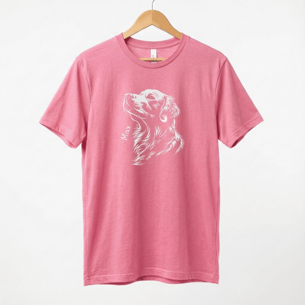 Personalised Golden Retriever Shirt, Gift for Golden Retriever Owner, Golden Retriever Tee, Unisex Softstyle T-Shirt