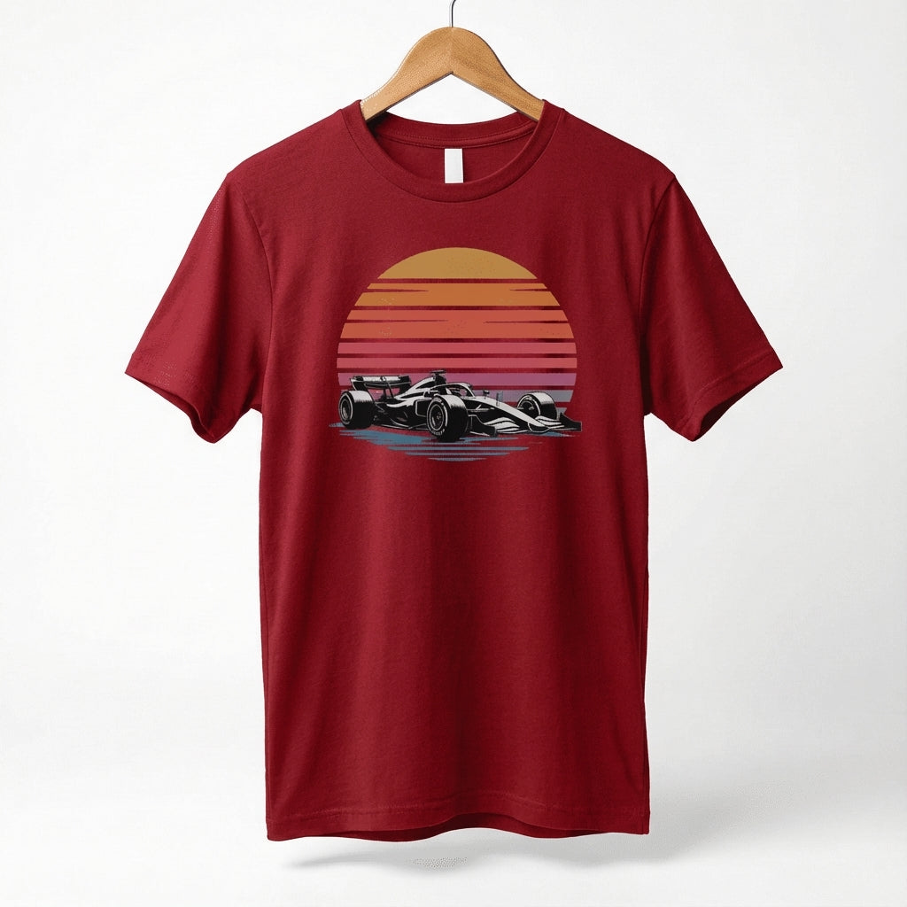 Retro Formula 1 Sunset F1 Car T-Shirt | Vintage Racing Tee