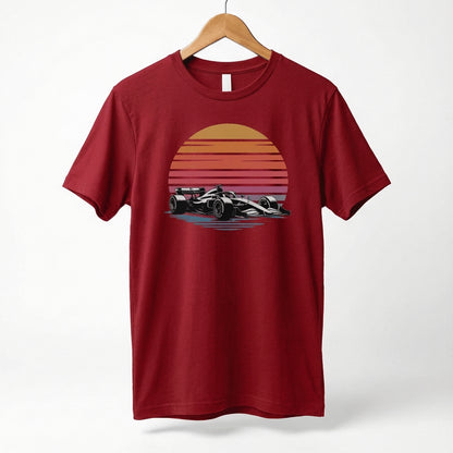 Retro Formula 1 Sunset F1 Car T-Shirt | Vintage Racing Tee
