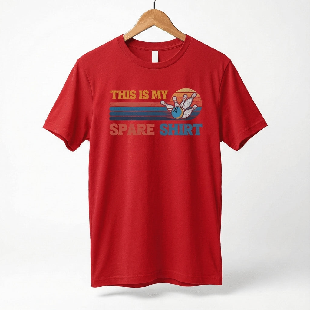 This Is My Spare Shirt Bowler Tee | Bowling Retro Logo