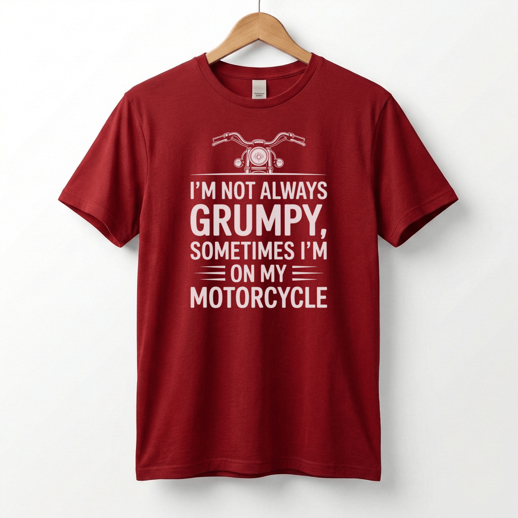 I'm Not Always Grumpy, Sometimes I'm On My Motorcycle T-Shirt | Biker Humor