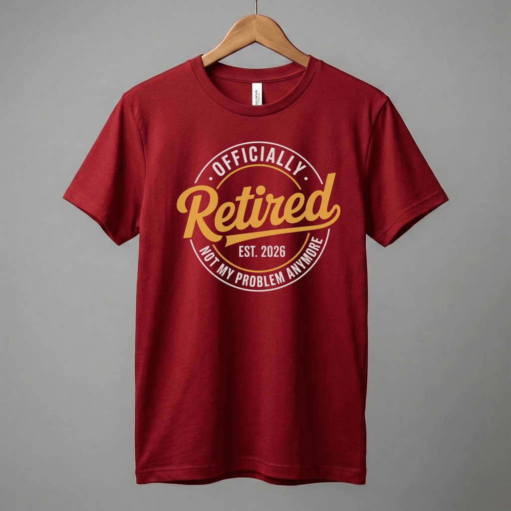 Officially Retired tee | Est. 2026, Not My Problem Anymore