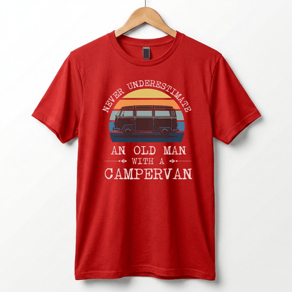 Never Underestimate An Old Man With A Campervan T-Shirt | Campervan Graphic Tee