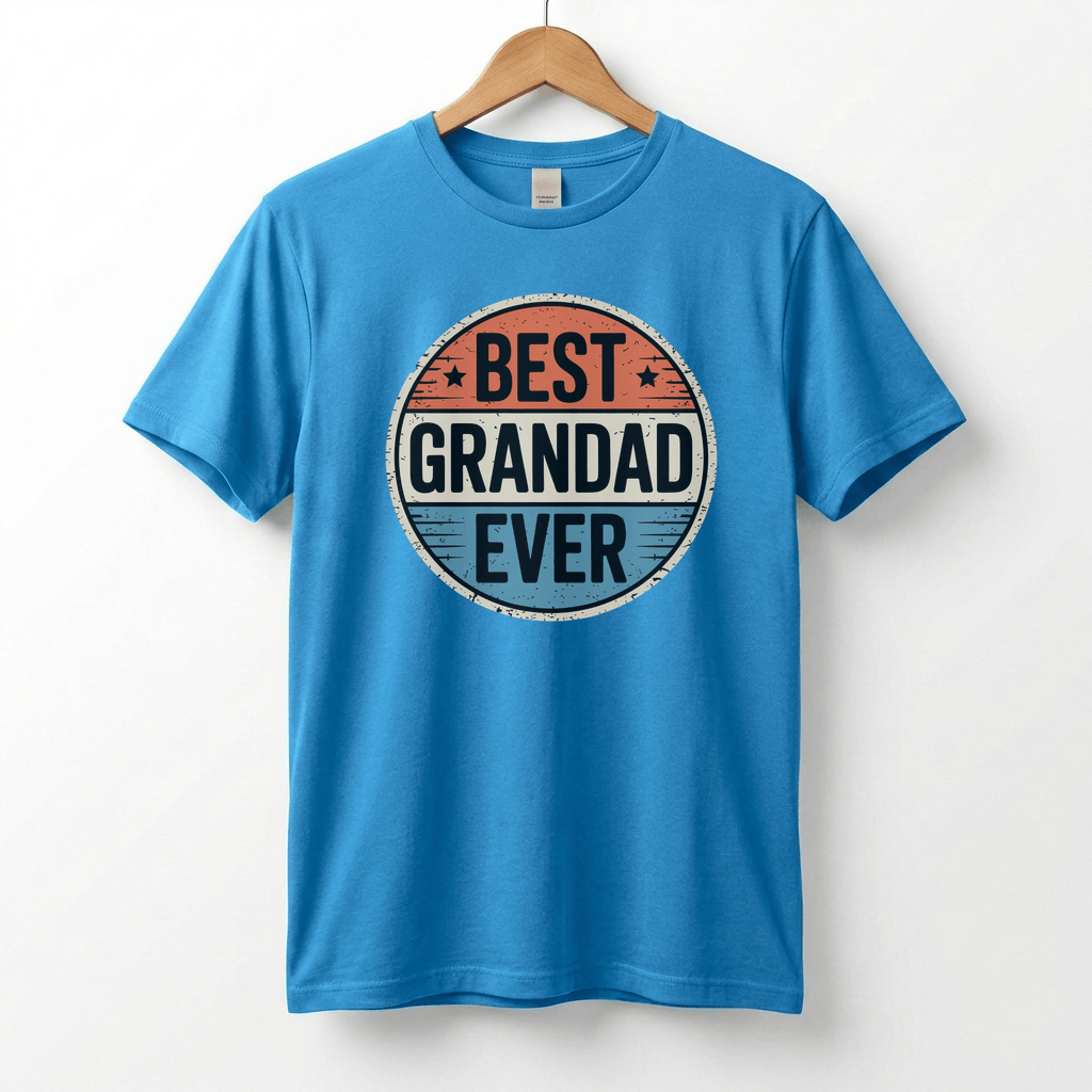 Best Grandad Ever Retro T-Shirt, Vintage Style Fathers Day Gift