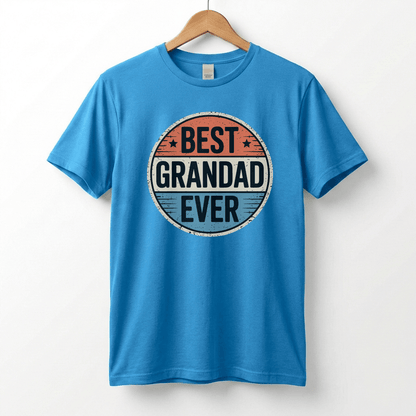 Best Grandad Ever Retro T-Shirt, Vintage Style Fathers Day Gift