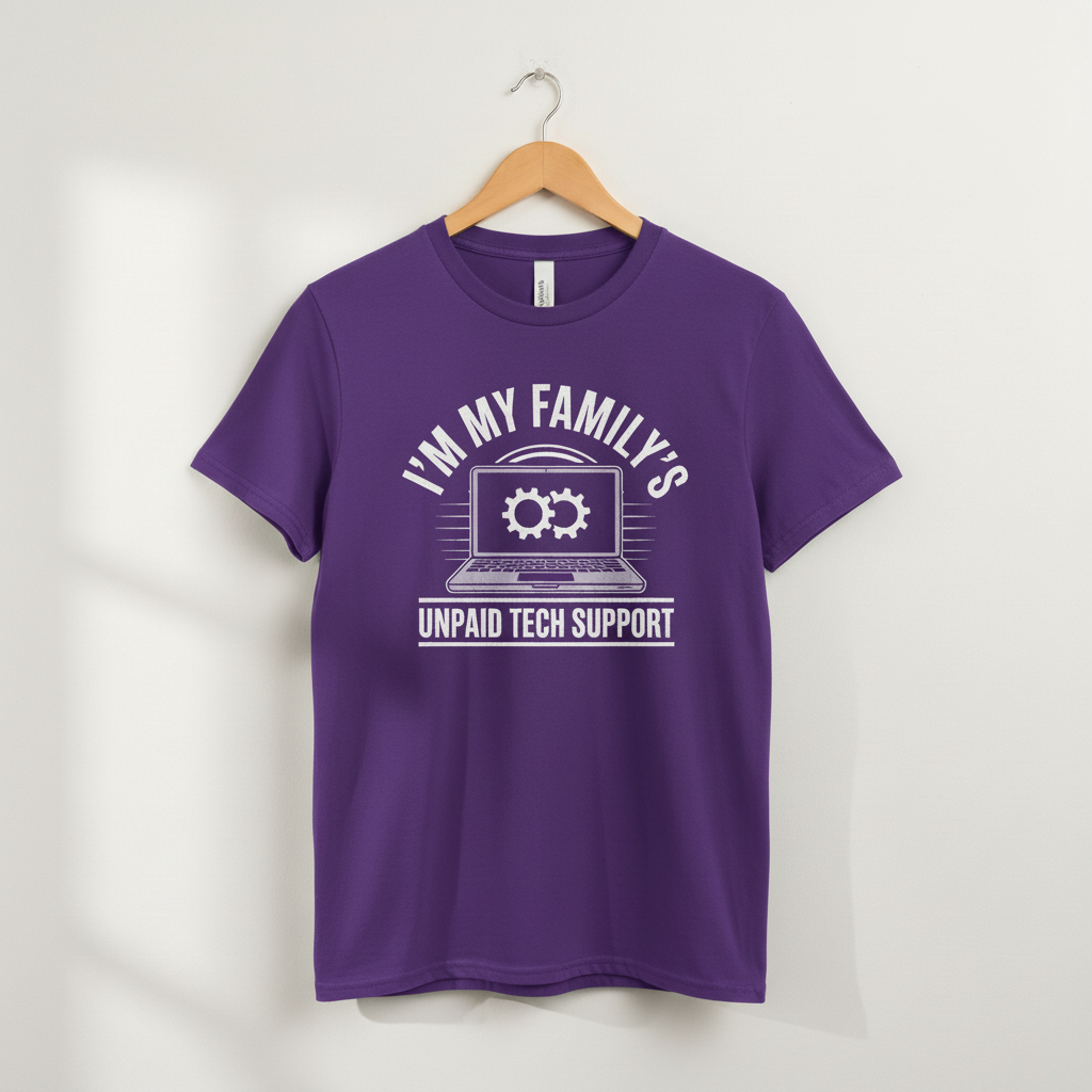 Funny Computer Engineer T-Shirt, Unisex Tee, Family Tech Support, Graphic Tee, Unpaid Tech Support Shirt