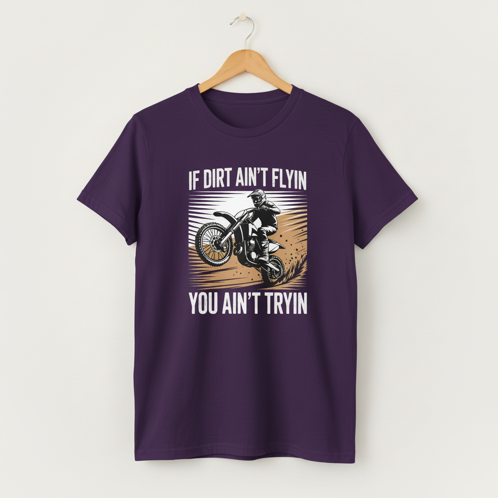 Motocross Dirt Bike Tee Shirt, Off-Road Motorcycle Riding Distressed Tee, Dirt Track Racing Tee, Mud Splatter Tee, Extreme