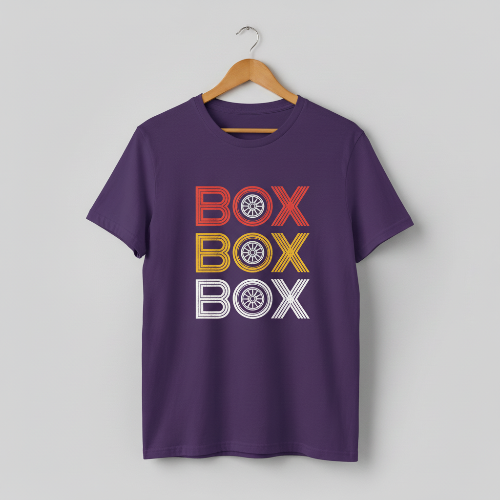 Formula 1 'Box Box Box' Tee — Soft/Medium/Hard Tyre Colours Racing Shirt