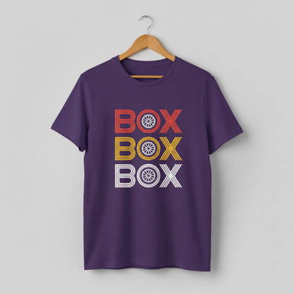 Formula 1 'Box Box Box' Tee — Soft/Medium/Hard Tyre Colours Racing Shirt