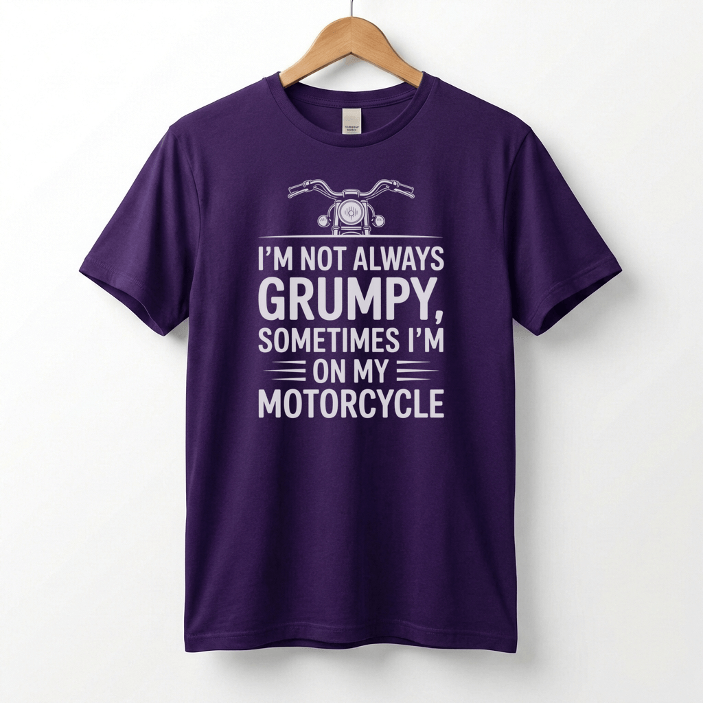 I'm Not Always Grumpy, Sometimes I'm On My Motorcycle T-Shirt | Biker Humor