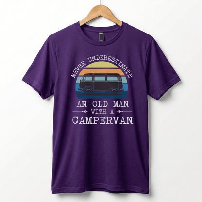 Never Underestimate An Old Man With A Campervan T-Shirt | Campervan Graphic Tee