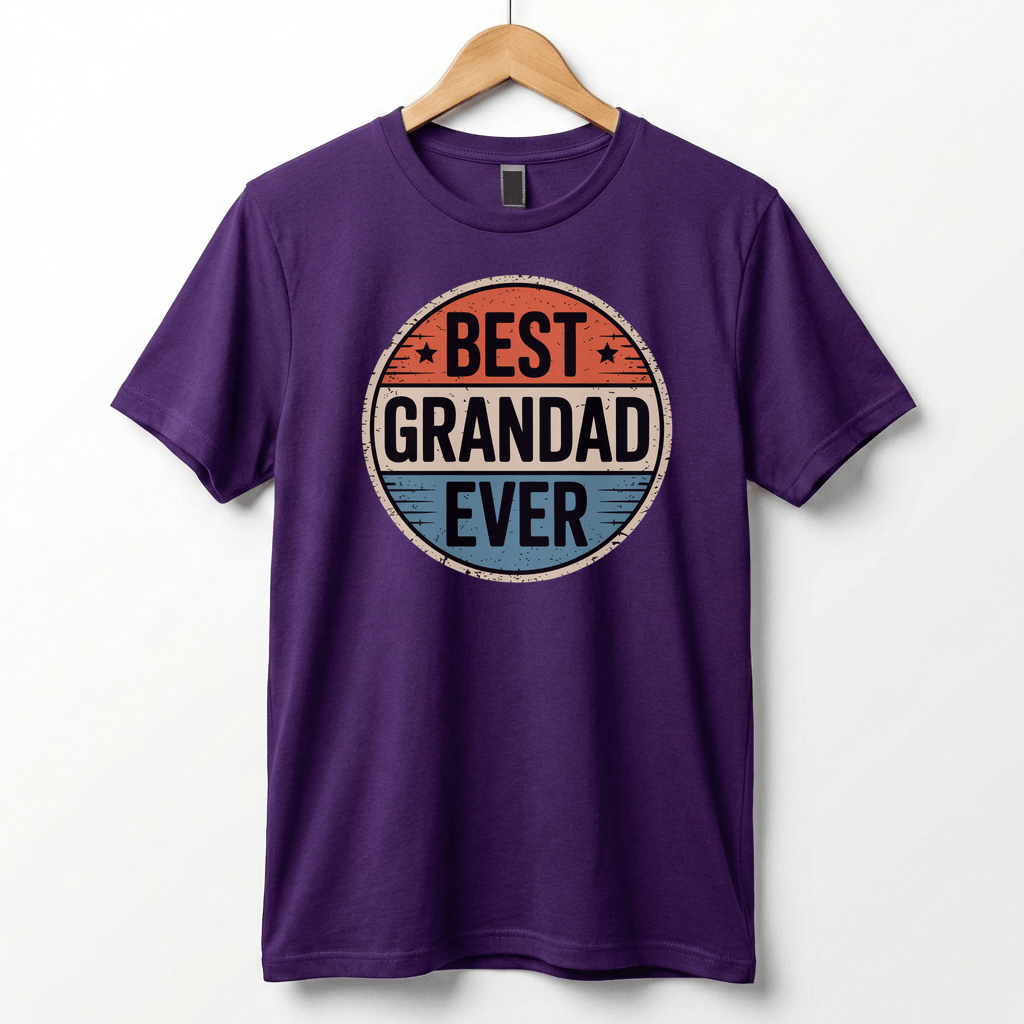 Best Grandad Ever Retro T-Shirt, Vintage Style Fathers Day Gift