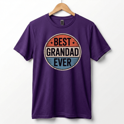Best Grandad Ever Retro T-Shirt, Vintage Style Fathers Day Gift