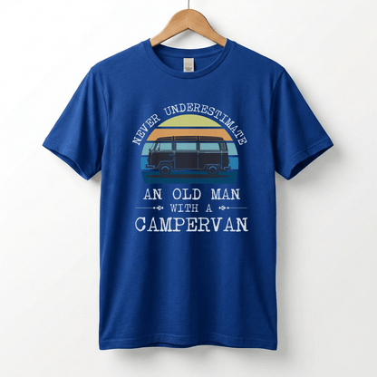 Never Underestimate An Old Man With A Campervan T-Shirt | Campervan Graphic Tee