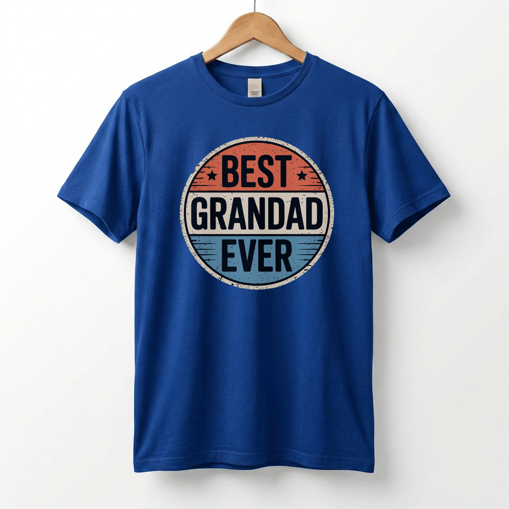 Best Grandad Ever Retro T-Shirt, Vintage Style Fathers Day Gift