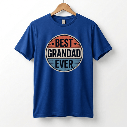 Best Grandad Ever Retro T-Shirt, Vintage Style Fathers Day Gift