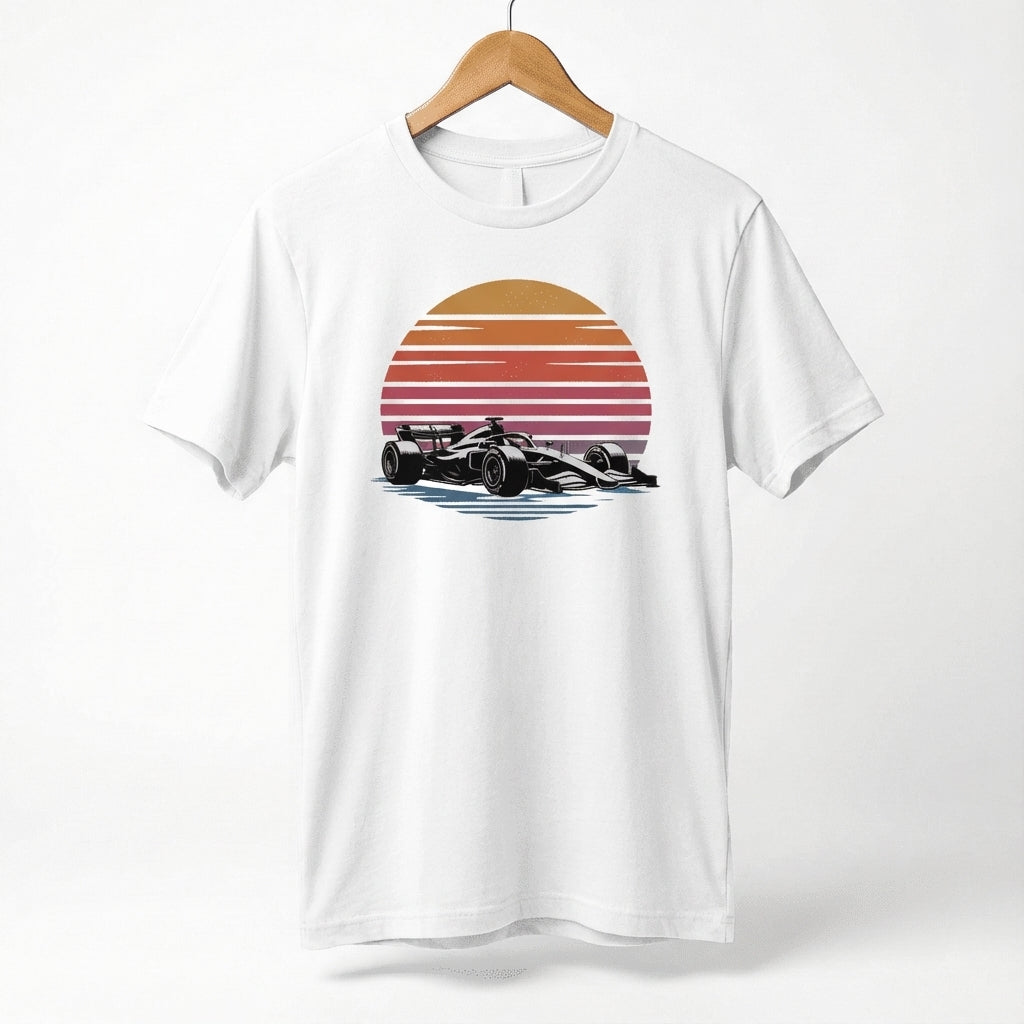 Retro Formula 1 Sunset F1 Car T-Shirt | Vintage Racing Tee