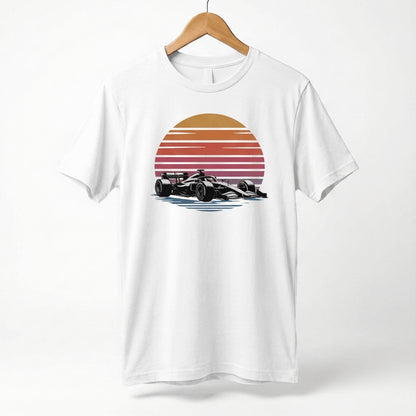 Retro Formula 1 Sunset F1 Car T-Shirt | Vintage Racing Tee
