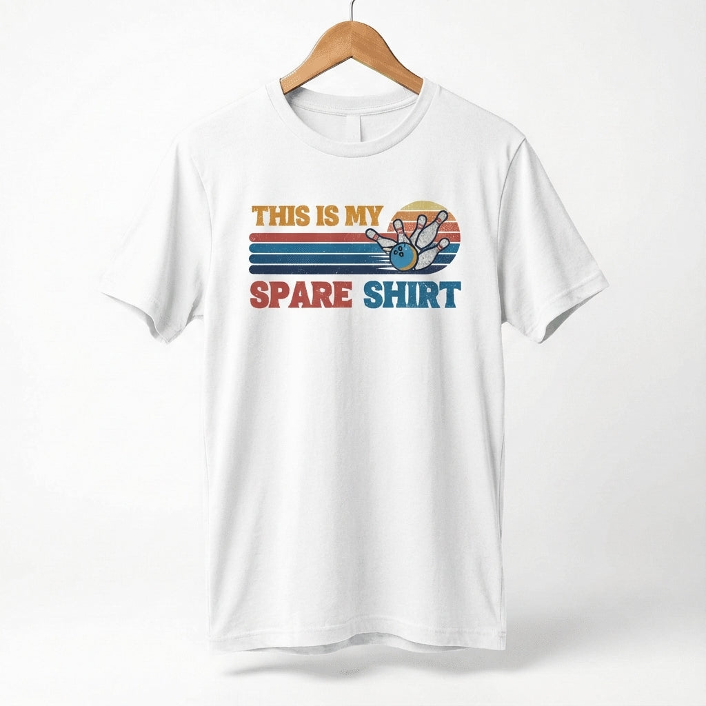 This Is My Spare Shirt Bowler Tee | Bowling Retro Logo