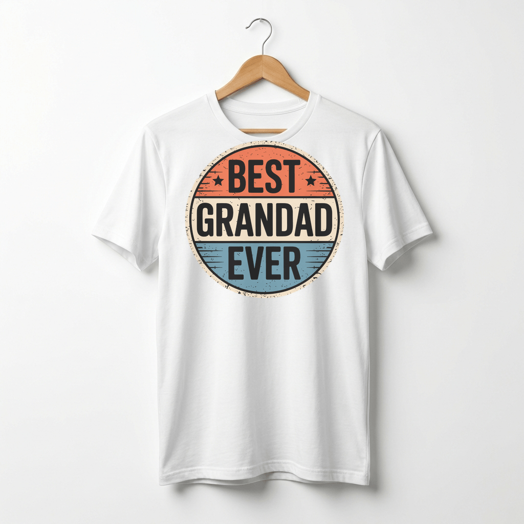 Best Grandad Ever Retro T-Shirt, Vintage Style Fathers Day Gift
